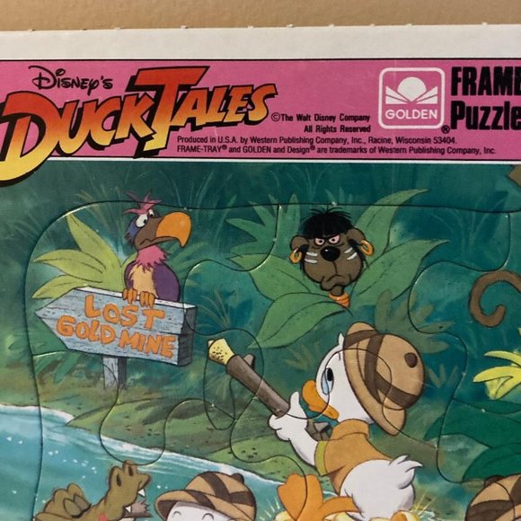 Vintage Disney Duck Tales Frame-Tray Puzzle Cardboard Golden 12 Pieces Donald - Picture 3 of 3